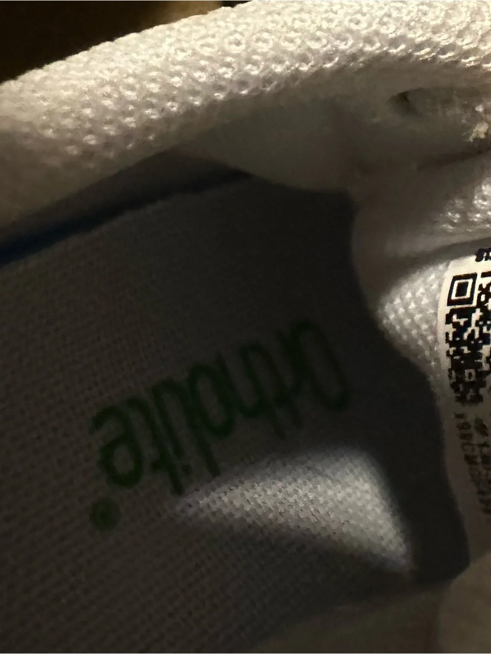 adidas infant White Leather Sneakers with Green Heel Tab